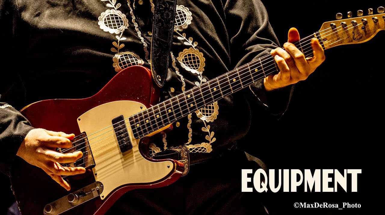 Emir Trerè la strumentazione sul palco e in studio